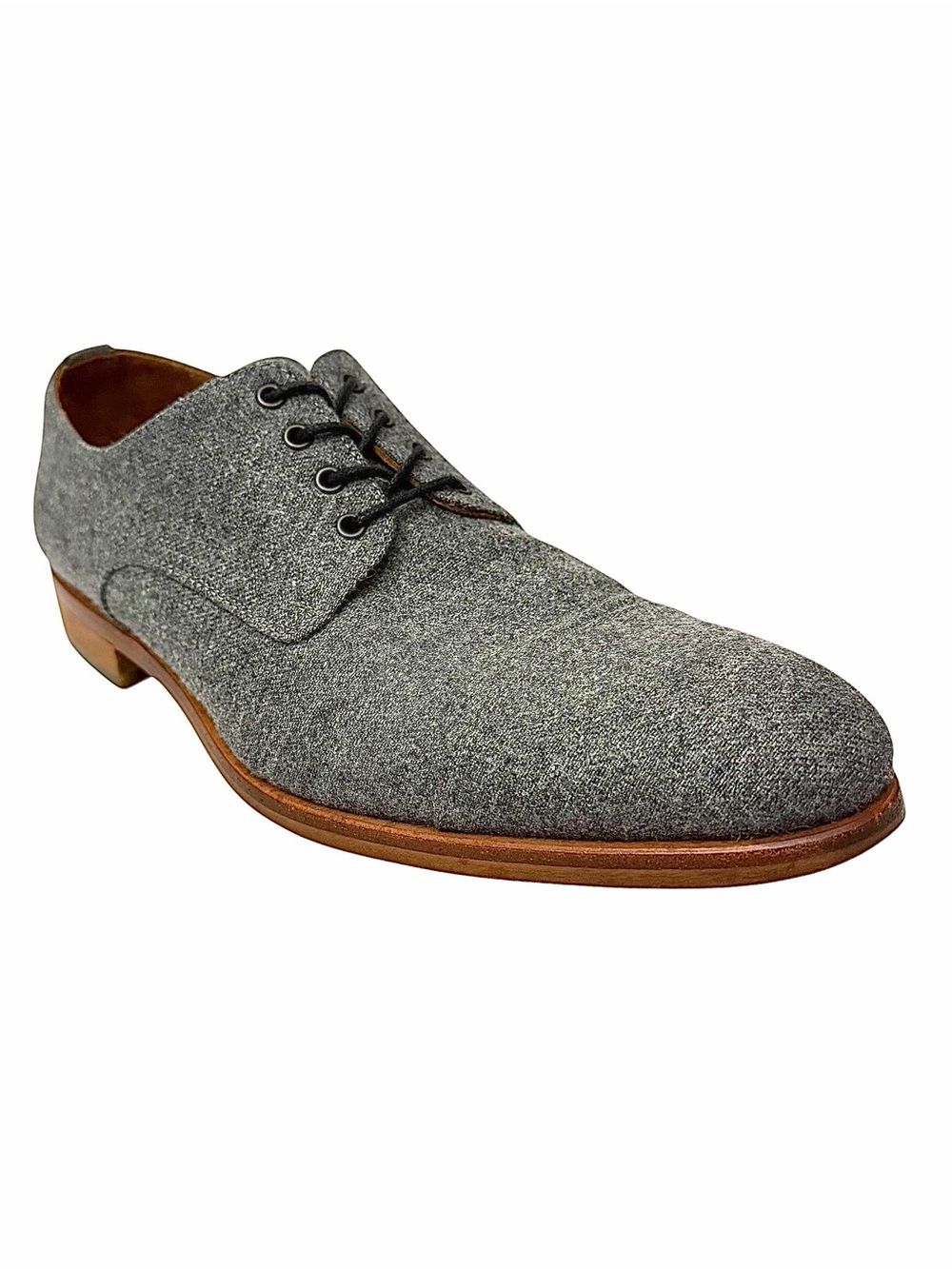 TAFT Kennedy Gray Flannel Dress Shoes Men’s US 6 EU 39 Handmade Spain Lace Up - Picture 2 of 11